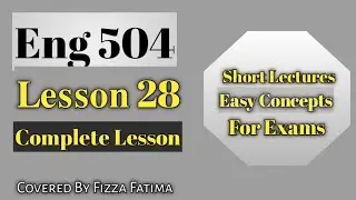 Eng 504|Lesson 28|Short Lecture|SLA