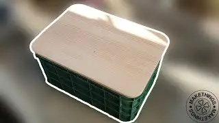 Making a wooden top cover plate of milk box for camping with cnc router