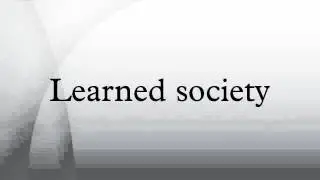 Learned society