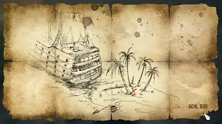 Assassins Creed IV Black Flag | treasure map 606, 835
