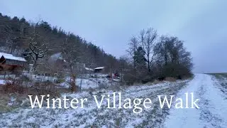 Country Winter Walking Tour | ASMR | Virtual Walk | Slow TV