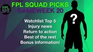 FPL Squad Picks | Gameweek 20 | Watchlist | Injury news | Bonus info