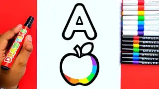 How to Draw Letter A for Apple, and Two Letters More in Simple and Easy Way! For Kids and Toddlers