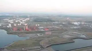 Dunkerque vue du ciel un soir d'été