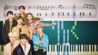BTS - Dynamite - Piano Tutorial + SHEETS