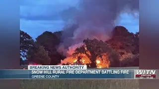 Snow Hill Rural Fire Department battling house fire in Maury