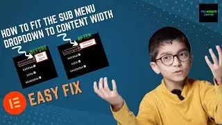HOW TO FIT THE SUBMENU DROPDOWN TO CONTENT WIDTH #elementornavmenu #elementormenu #elementor