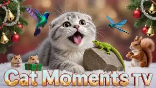 Cat Moments TV | Relaxing Cat TV &ndash; Christmas Garden & Forest Fun 4K EP.57