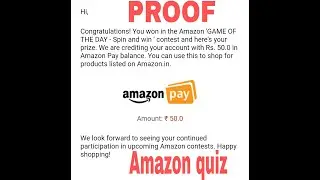 Amazon Quiz Winner Proof | Win Quiz Winners Live Proof | Amazon Quiz  Contest Real With Proof😇😉😋💕🏆