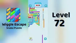 🎮 Wiggle Escape Level 72 Walkthrough | Snake Puzzle Challenge 🐍 | SolutionGuruji