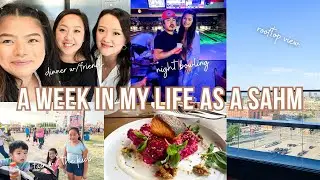 vlog: a week in my life as a sahm, korean bbq, fair with the kids, dinner & night bowling
