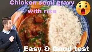 Village style chicken semi gravy with rice ||Making food AsMi Np ||