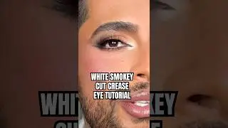 WHITE SMOKEY CUTCREASE TUTORIAL - HOODED EYES 🤍✨ #eyemakeup #eyeshadow #hoodedeyes #makeup