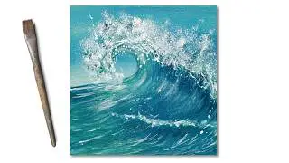 Bewegtes Wasser malen: Welle in Acryl – Kursausschnitt