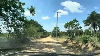 Viagem de carro em estrada de chão Novo Paraíso a cachoeira grande  distrito de jacobina
