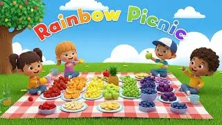 Rainbow Picnic 🌈🍉 | Fun Kids Song About Colors & Food | Happy Tales & Tunes