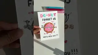 🍩diy GIFT idea card #diy #diycard #giftidea #cardcreations #goodbye #donut #cardtutorial #handmade