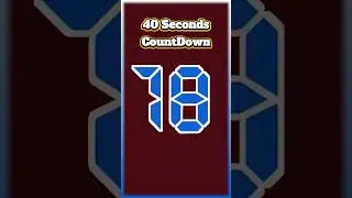 40 Second Digital Countdown | Deep Burgundy Screen
