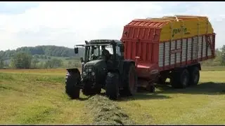 - 1. Schnitt 2012 -  Fendt 714 Vario mit Pöttinger Jumbo 6600 Profiline Ladewagen [HD]