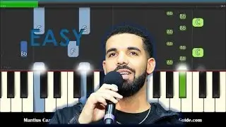 Drake In My Feelings Easy Piano Tutorial - Keke Do You Love Me