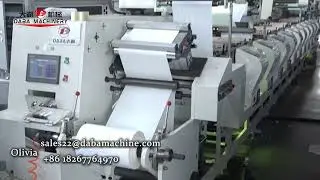 DABA 10 Color Unit Inline Servo Motor Multi Layer Label Delam/Relam Flexo Printing Machine Test