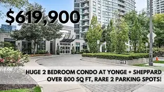 Yonge + Sheppard AMAZING 2 BED Condo With VIEWS! | BEST PRICED w/ 2 Parking Spots!