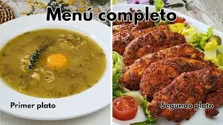 ¡Menú Casero Irresistible! Sopa de Pan Rallado con Tomillo y Pollo a la Parmesana