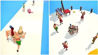 BEACH PARTY RUN All Levels Gameplay Walkthrough (Android,iOS)
