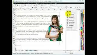 Step-92, Learn CorelDraw, Photo के अनुसार Text set करना, paragraph text according picture shape
