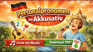 Personalpronomen Akkusativ A1  Entspannt & einfach Deutsch lernen mit Musik 🎵