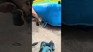 Ground anchors for bouncy castle