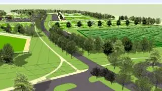 Aerial view of idea for Lexington park, field complex