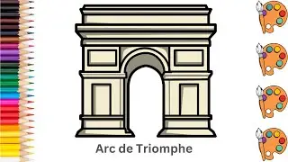 Arc de Triomphe - Sketch Art and Paint | Step by step tutorial | Pencil to Palette