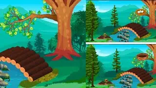 beautifull background for cartoon no copyright/tree with nest background/nest with eggs