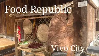 Singapore Food. Episode 158. Food Republic at Vivo City. A Walk Tour. Ancient City Theme. 39 stalls.
