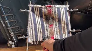 In-house BS EN 13501-1 testing to treated striped mixed fibre fabric