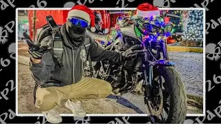 ROLE NOTURNO DE MT 09 ENFEITADA COM LUZES DE NATAL - PARANDO TUDO!