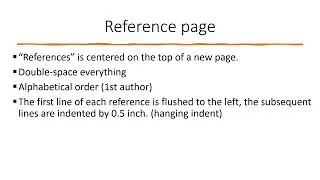 APA Lecture #2 In-Text Citations and References