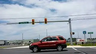 Traffic Lights in State Line, PA (PA 163/Mason Dixon Rd & I-81 Southbound Ramp)