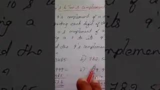 9's complement of a number