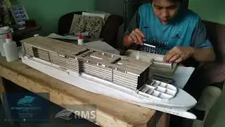 Homemade Scratch built Cruise ship Episode 12.9 MSC Bellissima 1:400 meters in scale. #highlights 