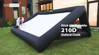 VIVOHOME 16 Feet Indoor and Outdoor Inflatable Blow up Mega Movie Projector Screen