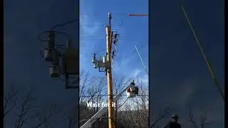 Transformer Explosion #linework #lineman #transformer #shorts #powerlines l