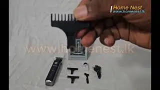 Geemy GM-8026 Professional Hair Trimmer with USB Charging Stainless Steel Precision Blade 4 Combs