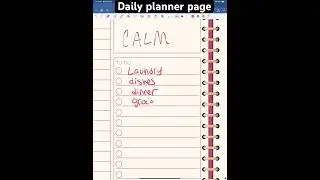 Daily Planner Page in My One-Month Planner for Notability and Goodnotes