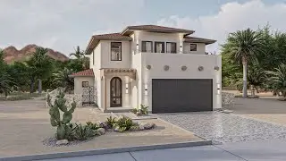 Adobe Style House Plan w/ Private Deck | Cactus Valley