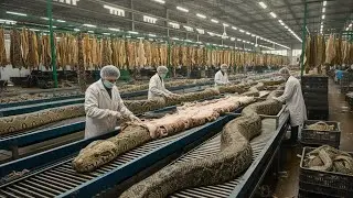 Inside Modern Snake Leather Factory From Snake Skin to Luxury Jacket and Bags (Full Process)