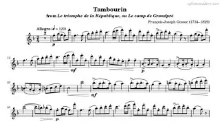 Fran&ccedil;ois-Joseph Gossec - Tambourin ♩= 100 (Moderately Slow) Piano Accompaniment