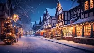 WINTER WONDERLAND WITH RELAXING INSTRUMENTAL JAZZ MUSIC WINTER AMBIENCE BEAUTIFUL SNOWY LANDSCAPE 4K