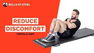 Reduce discomfort & distractions on hard gym floors with the Trifold Mat by Bells of Steel